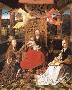 unknow artist The Madonna and the Nino enthroned, with the holy Catalina and Barbara painting